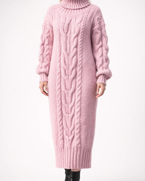 Long Sleeves Solid Knitted Shift Sweater Dress | JRSEE:47d76d52-fa47-4fe4-b7c3-e8f2505fe787