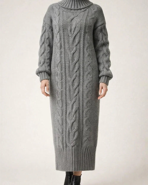 Long Sleeves Solid Knitted Shift Sweater Dress | JRSEE:969e2691-f406-496a-abdf-2eb3e815c1b1
