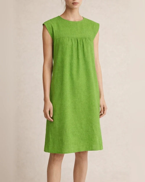 Loose Casual Solid Color Cotton Linen Short Dresses | JRSEE:29ad7b12-ccee-4983-95c0-199b7d362169