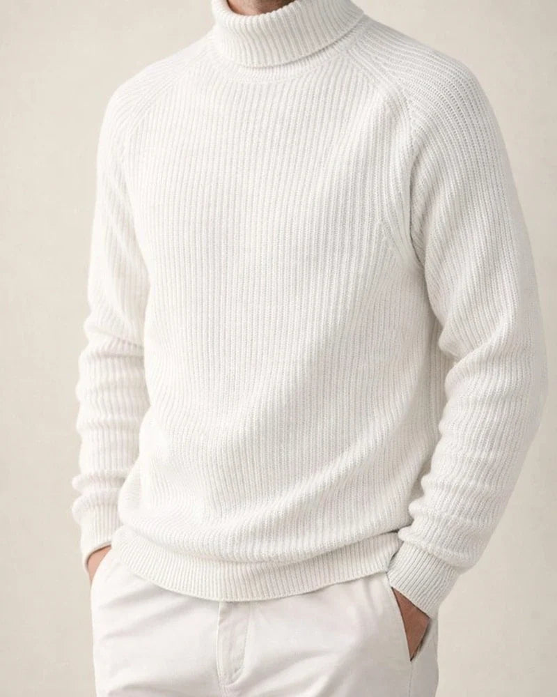 Loose Large Size Men's High Neck Pullover Thickened Bottom Shirt Warm Long-sleeved Ribbed Bottom Hem Knit Shirt Tops | JRSEE:63ff2fb3-3eee-400d-baa4-91967b2d0f5b