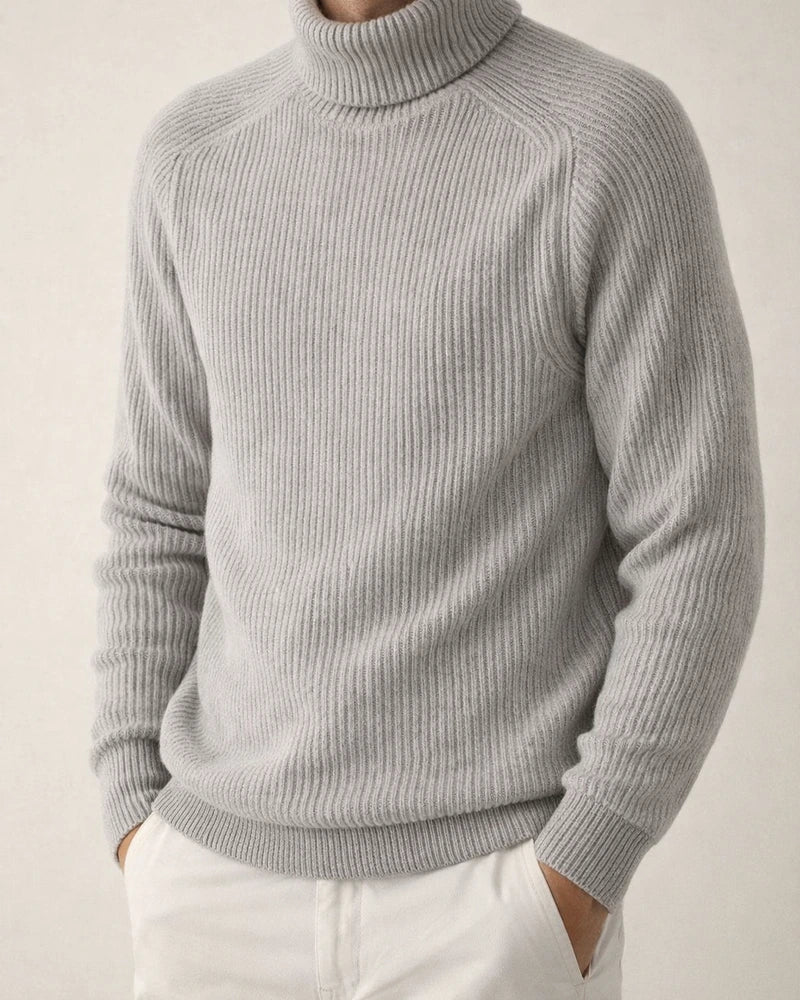 Loose Large Size Men's High Neck Pullover Thickened Bottom Shirt Warm Long-sleeved Ribbed Bottom Hem Knit Shirt Tops | JRSEE:aabdb317-1c6c-47c6-bc5f-4ed8b939e47d