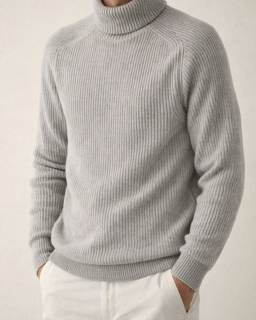 Loose Large Size Men's High Neck Pullover Thickened Bottom Shirt Warm Long-sleeved Ribbed Bottom Hem Knit Shirt Tops | JRSEE:aabdb317-1c6c-47c6-bc5f-4ed8b939e47d