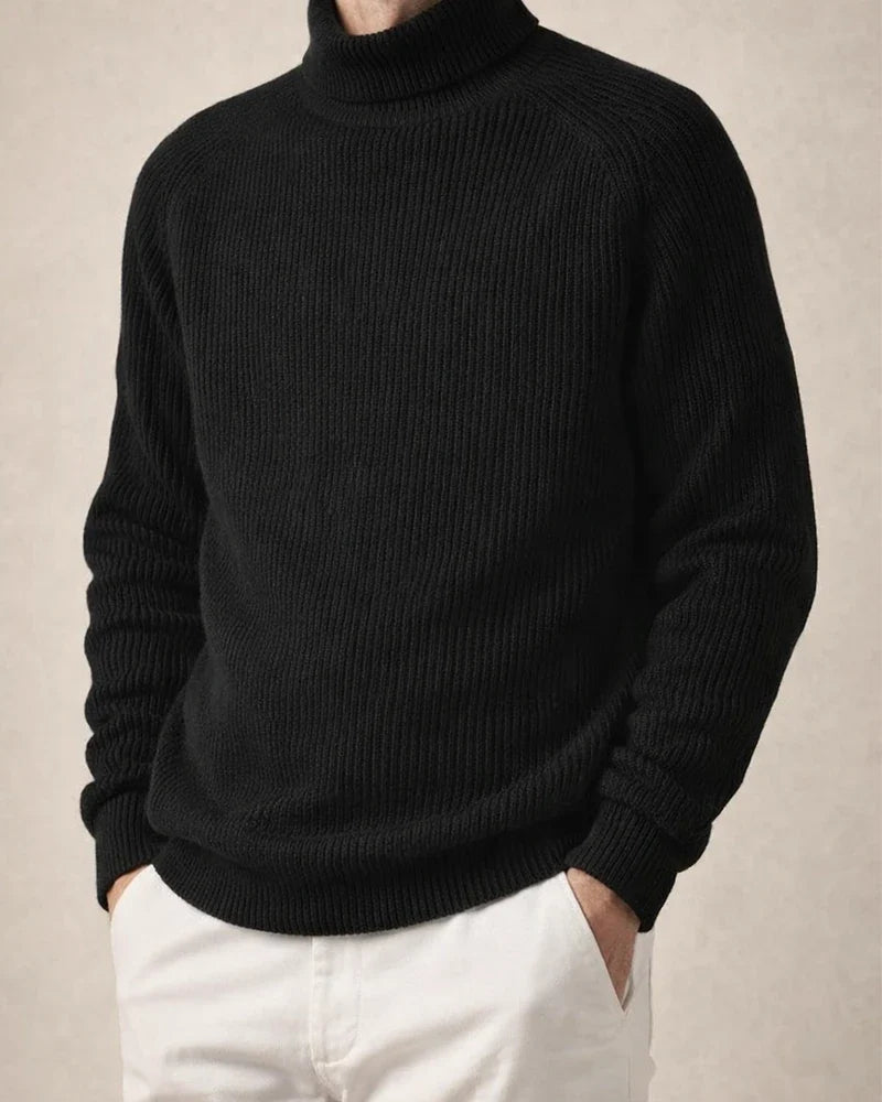 Loose Large Size Men's High Neck Pullover Thickened Bottom Shirt Warm Long-sleeved Ribbed Bottom Hem Knit Shirt Tops | JRSEE:d2d99ddb-0a5f-44d9-9cd0-c6612ebc1de8