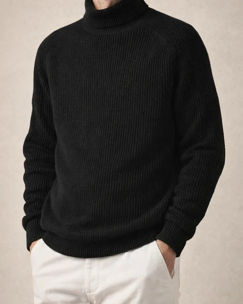 Loose Large Size Men's High Neck Pullover Thickened Bottom Shirt Warm Long-sleeved Ribbed Bottom Hem Knit Shirt Tops | JRSEE:d2d99ddb-0a5f-44d9-9cd0-c6612ebc1de8