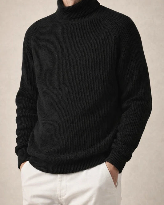 Loose Large Size Men's High Neck Pullover Thickened Bottom Shirt Warm Long-sleeved Ribbed Bottom Hem Knit Shirt Tops | JRSEE:d2d99ddb-0a5f-44d9-9cd0-c6612ebc1de8