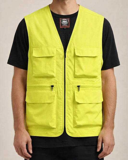 Loose Men's Multi-Pocket Outdoor Casual Photography Fishing Zipper V-Leader Vest Large Size Shoulder Jacket Cardigan | JRSEE:25678a19-1f32-48af-bc25-f1473c2c6384