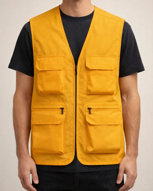 Loose Men's Multi-Pocket Outdoor Casual Photography Fishing Zipper V-Leader Vest Large Size Shoulder Jacket Cardigan | JRSEE:7e93613f-99d0-4fde-afd0-8be990ad4d23
