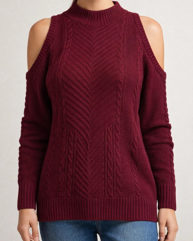 Loose Off-the-shoulder Solid Color Casual Sweater | JRSEE:87489848-1301-4240-a536-73ea3013fe9b