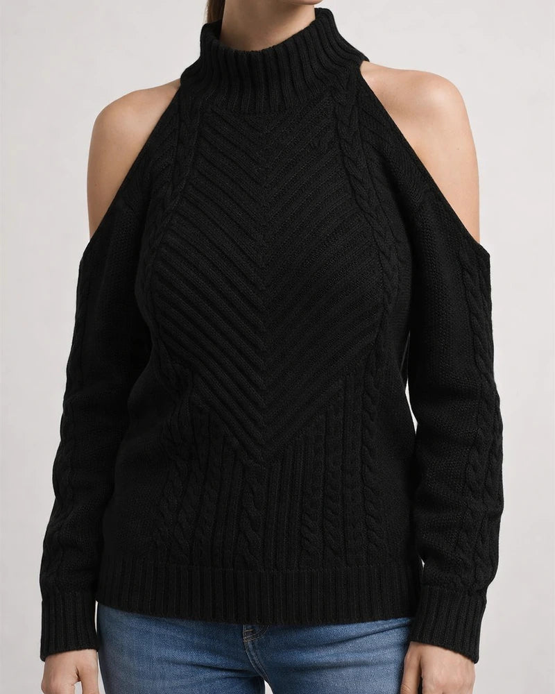 Loose Off-the-shoulder Solid Color Casual Sweater | JRSEE:c8fedf29-6ba7-4e27-aab4-36804f8369ef