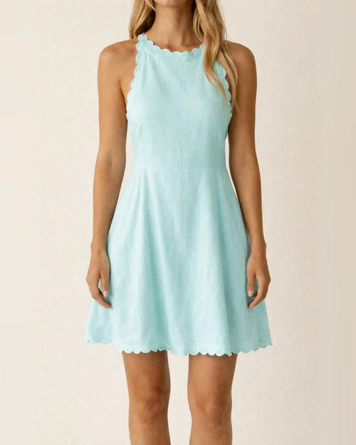 Loose Sleeveless Round Neck Cotton And Linen Dress White Dresses | JRSEE:9b7d6889-f659-46fc-8070-433e2074462b