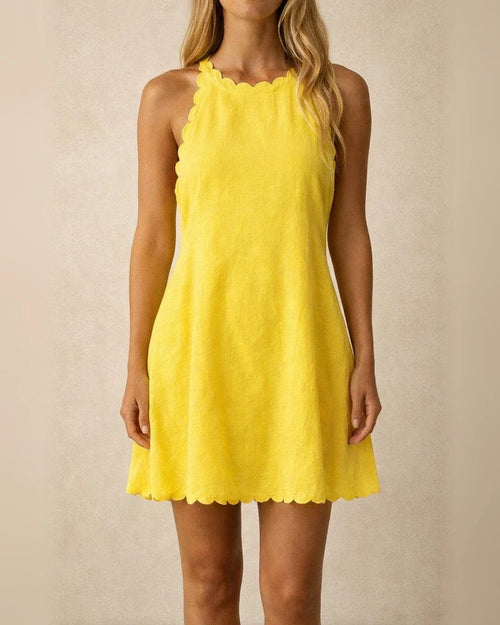 Loose Sleeveless Round Neck Cotton And Linen Dress White Dresses | JRSEE:a8127ed8-3642-4bc0-b1a2-0e68b2fec2ad