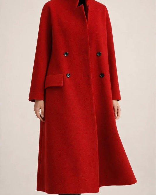 Loose Winter and Autumn Women's Tweed Solid Color Coat Warm Long Temperament Coat | JRSEE:bd988dd2-3ba0-461f-ac7f-b4f86a543652