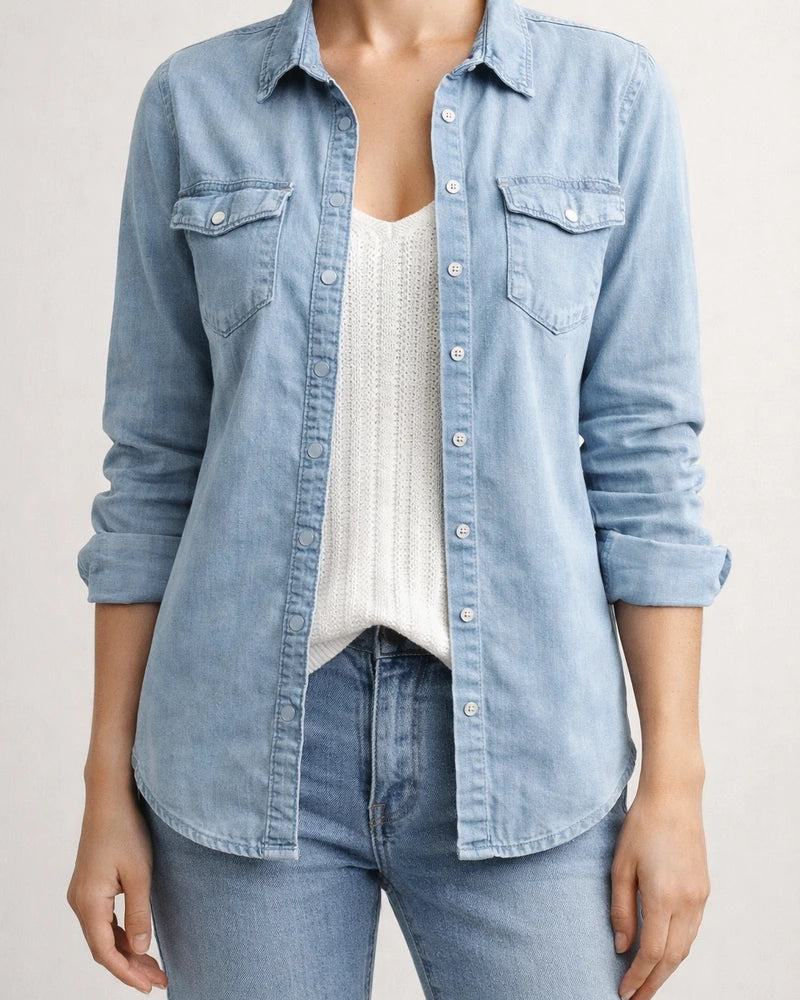 Medium Length Denim Jacket for Women | JRSEE:6ed4cc38-7cc6-4190-a3d4-26bb4bfb301c