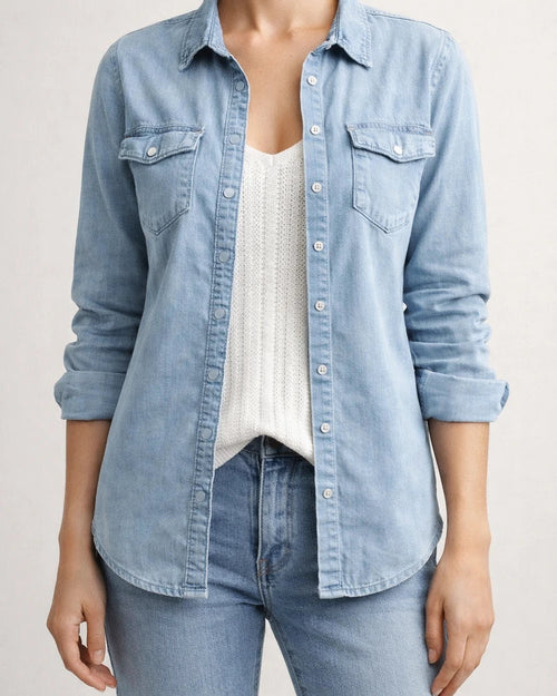 Medium Length Denim Jacket for Women | JRSEE:6ed4cc38-7cc6-4190-a3d4-26bb4bfb301c