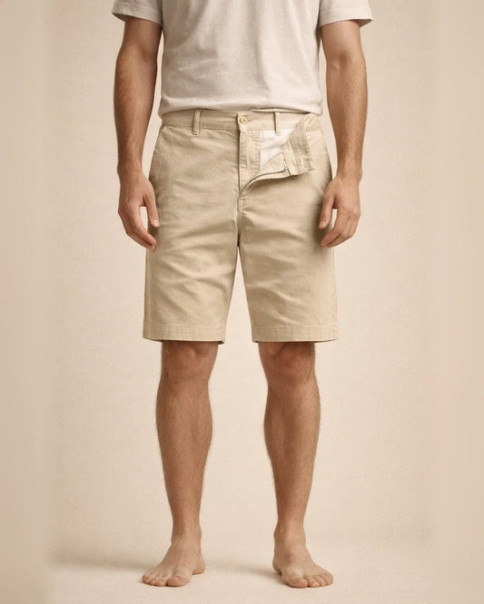 Men's 100% Cotton Shorts Business Casual Loose Fit Plus Size Cropped Pants | JRSEE:e2f80c02-f719-4780-8bf0-582c2695e539