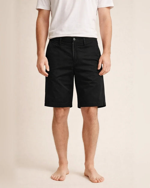 Men's 100% Cotton Shorts Business Casual Loose Fit Plus Size Cropped Pants | JRSEE:ec948779-e94f-4a0c-a573-859e604413d4
