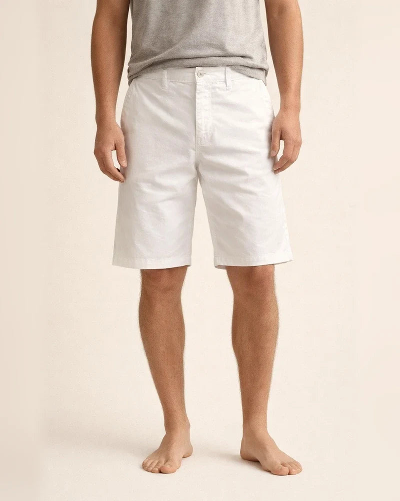 Men's 100% Cotton Shorts Business Casual Loose Fit Plus Size Cropped Pants | JRSEE:a0585566-bb25-4870-bd67-1d38fab6fa80
