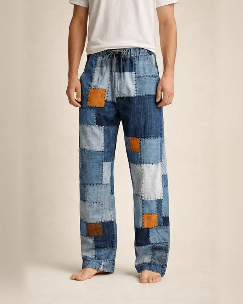 Men's 3D Digital Print American-Style Patch-Decorated Loose-Fit Straight-Leg Casual Drawstring Pants | JRSEE:5d1d60f5-6431-4209-b6c8-58a3d9595c78
