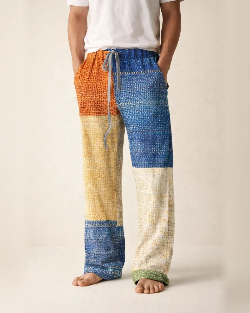 Men's 3D Digital Print American-Style Patch-Decorated Loose-Fit Straight-Leg Casual Drawstring Pants | JRSEE:53cb0eed-05dc-4f1f-8247-04d88c657bd4