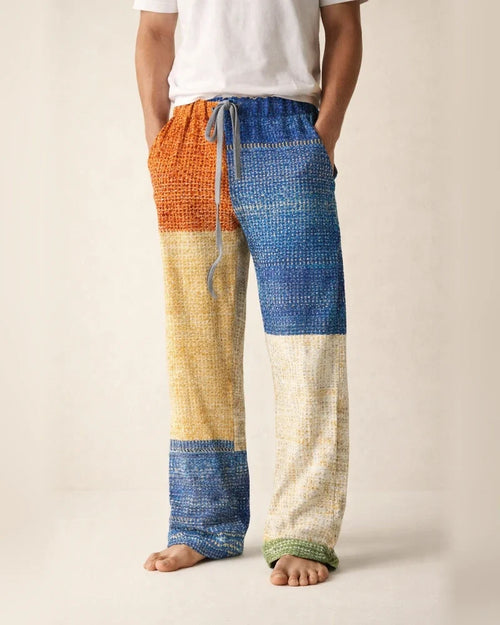 Men's 3D Digital Print American-Style Patch-Decorated Loose-Fit Straight-Leg Casual Drawstring Pants | JRSEE:53cb0eed-05dc-4f1f-8247-04d88c657bd4