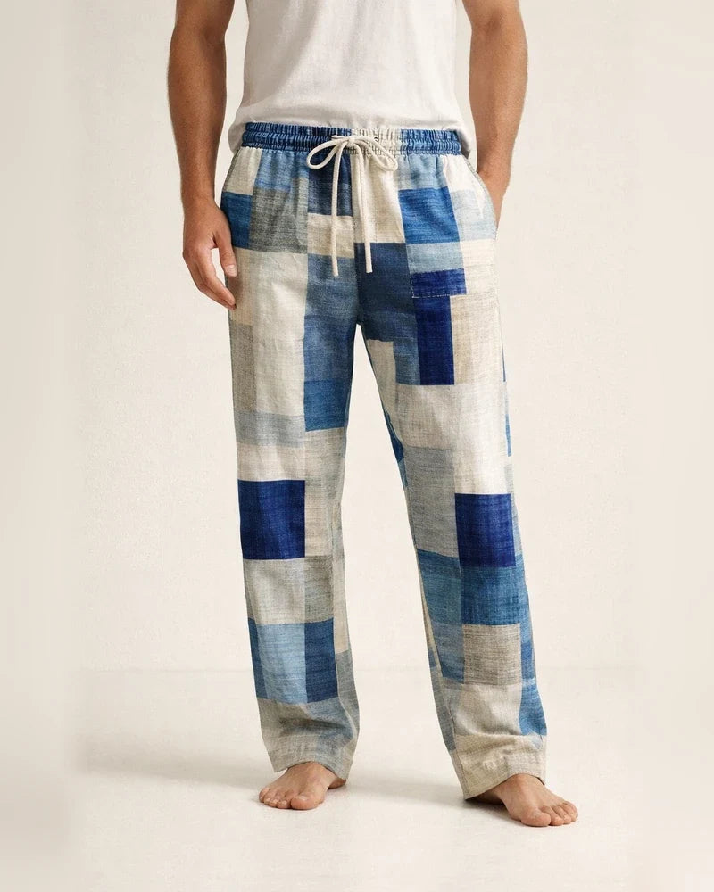 Men's 3D Digital Print American-Style Patch-Decorated Loose-Fit Straight-Leg Casual Drawstring Pants | JRSEE:7833bd90-b811-4c2c-a796-3cf6fb32fcde