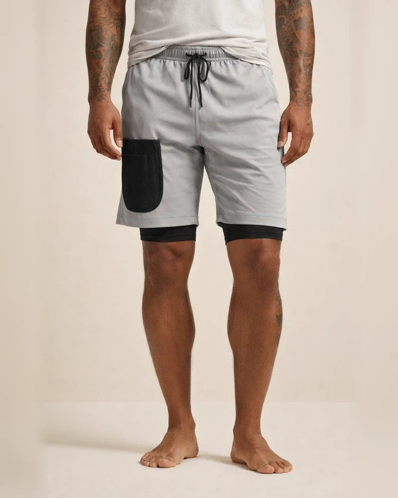 Men's Active Shorts Running Shorts Casual Shorts Drawstring Elastic Waist With Compression Liner Breathable Quick Dry Short Running Weekend Gym Athleisure Yellow camouflage Green Stretchy | JRSEE:17898999-01e4-4832-a6a8-a971a54ee67e