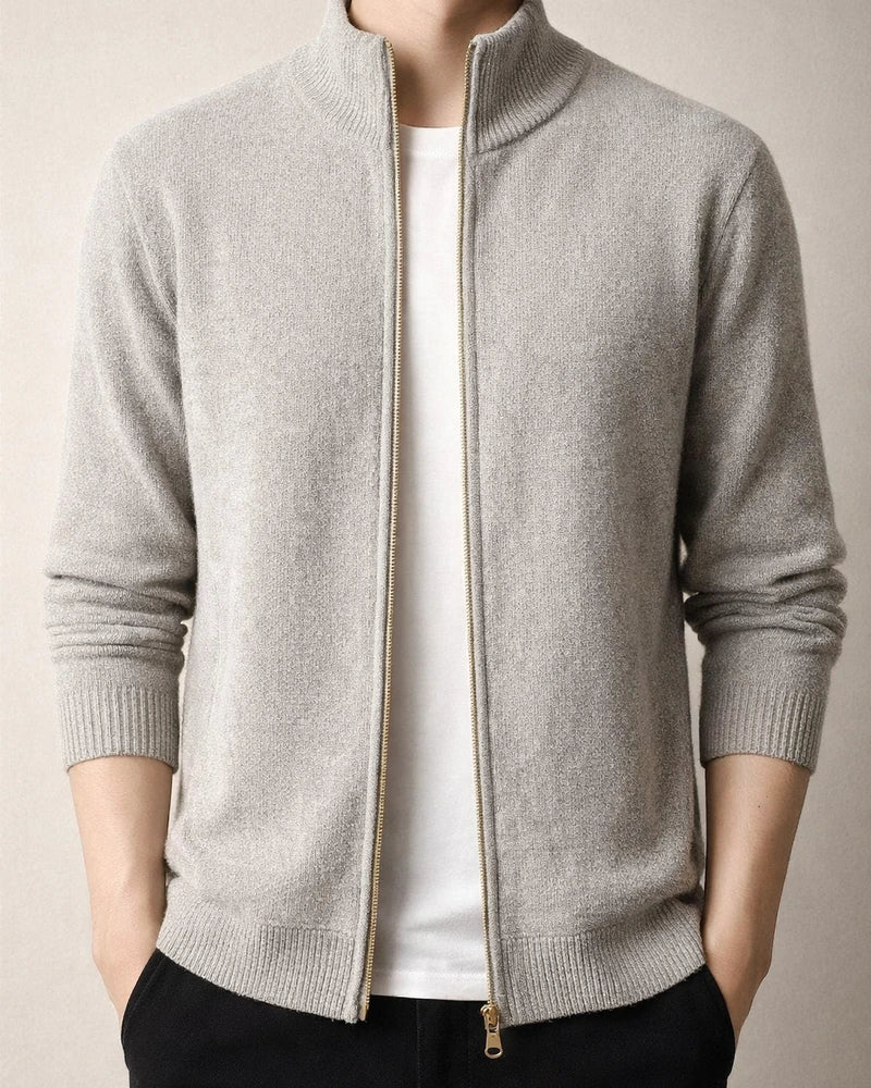 Men's Autumn and Winter Knitted Cardigan Casual Stand Up Collar Sweater Jacket Zipper Sweater | JRSEE:c29187c9-027d-4b5d-bbb9-458892b642cb