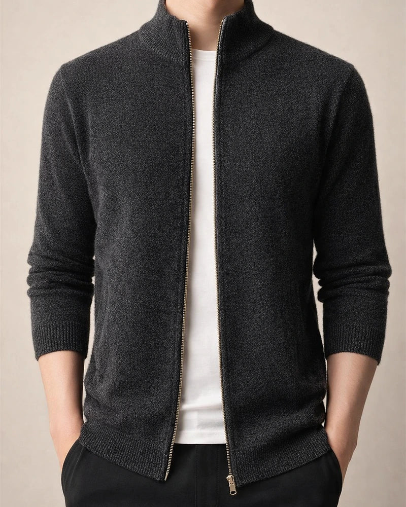 Men's Autumn and Winter Knitted Cardigan Casual Stand Up Collar Sweater Jacket Zipper Sweater | JRSEE:54a0b62a-c7ce-48da-9ed1-42cfaf724135