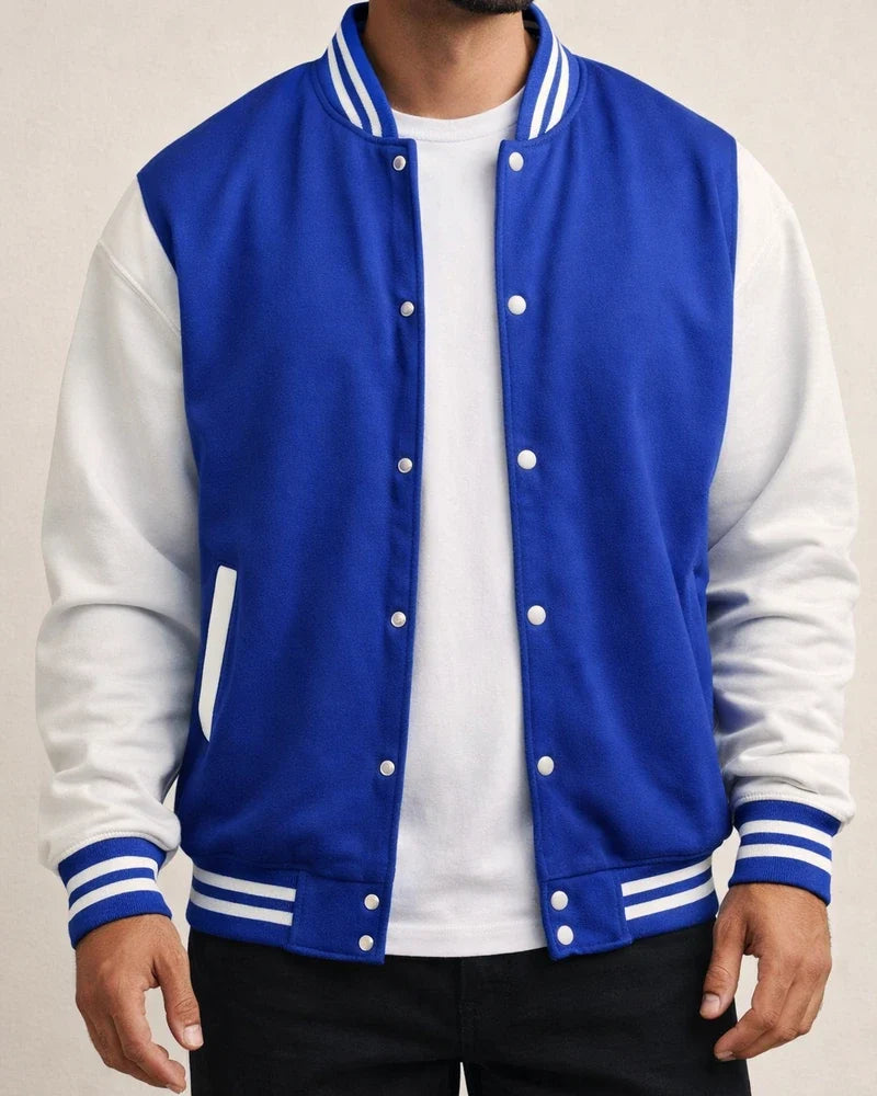 Men's Baseball Jacket Trend Solid Color Collision Color Sweater Casual Versatile Men's Loose Stand-up Collar Coat Teenage Cardigan | JRSEE:4d3af61f-1b35-442b-86d4-4c5620fa7d37