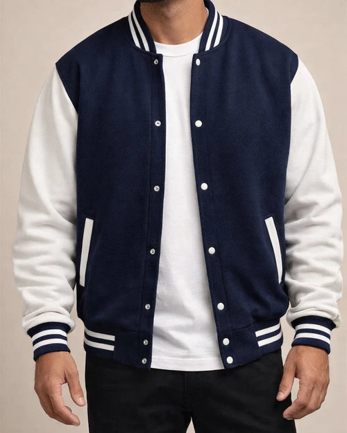 Men's Baseball Jacket Trend Solid Color Collision Color Sweater Casual Versatile Men's Loose Stand-up Collar Coat Teenage Cardigan | JRSEE:f82b66e4-d150-46b3-b714-450708edf9c6