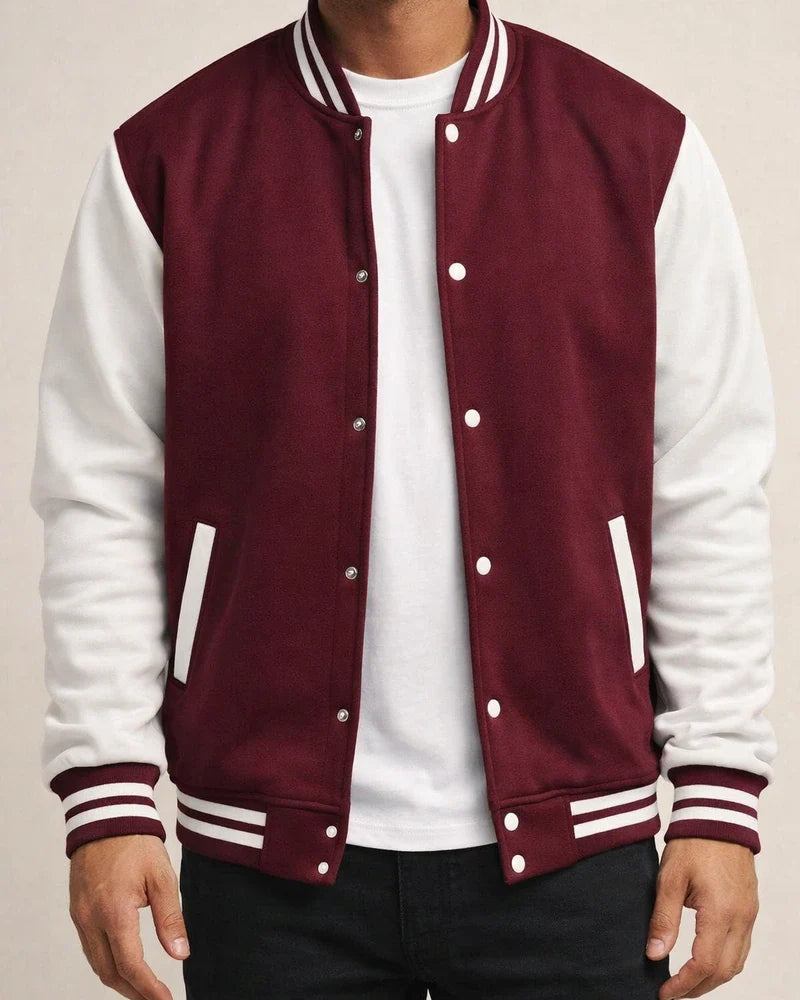 Men's Baseball Jacket Trend Solid Color Collision Color Sweater Casual Versatile Men's Loose Stand-up Collar Coat Teenage Cardigan | JRSEE:533c51c0-25a5-4505-b1e9-9ea29be882d7