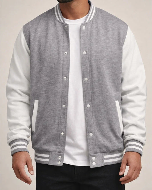 Men's Baseball Jacket Trend Solid Color Collision Color Sweater Casual Versatile Men's Loose Stand-up Collar Coat Teenage Cardigan | JRSEE:df0742cd-8eb0-41ba-9873-0a4cd41a7ba6