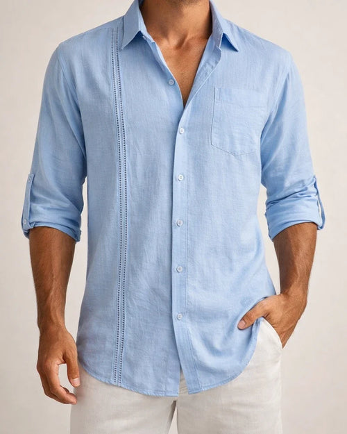 Men's Basic Loose Solid Color Cotton Linen Lace Casual Long Sleeve Wristlet Pocket Lapel Casual Shirt Cardigan | JRSEE:b3afdf42-6968-4f6e-aaad-26fce09f18fc