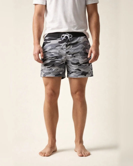 Men's Board Shorts Swim Shorts Swim Trunks Summer Shorts Beach Shorts Patchwork Elastic Waist Camouflage Quick Dry Short Daily Gym Bathing Chic & Modern Casual / Sporty Blue Light Grey Micro-elastic | JRSEE:2bb3a41a-0a80-42aa-8869-df9293082a14