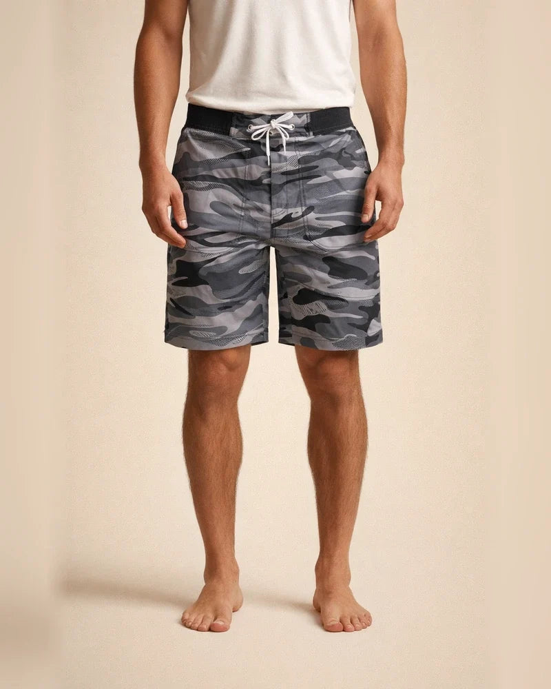Men's Board Shorts Swim Shorts Swim Trunks Summer Shorts Beach Shorts Patchwork Elastic Waist Camouflage Quick Dry Short Daily Gym Bathing Chic & Modern Casual / Sporty Blue Light Grey Micro-elastic | JRSEE:281089b5-df9b-46b1-b88e-3f18b2eb75d8