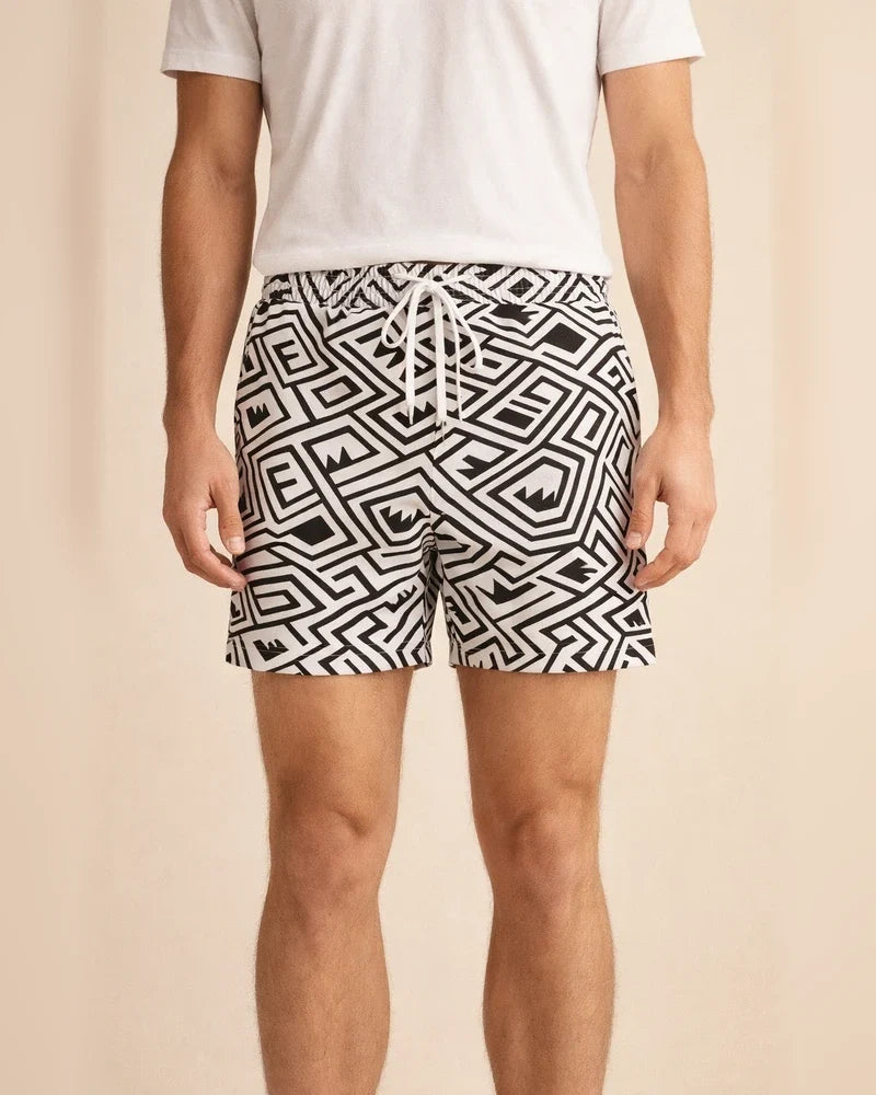 Men's Board Shorts Swim Shorts Swim Trunks Summer Shorts Beach Shorts Drawstring with Mesh Lining Elastic Waist Gradient Graphic Prints Quick Dry Short Casual Daily Holiday Boho Hawaiian Gradient | JRSEE:67c7846b-8ae3-4ef1-aa1f-2a2511a342f3