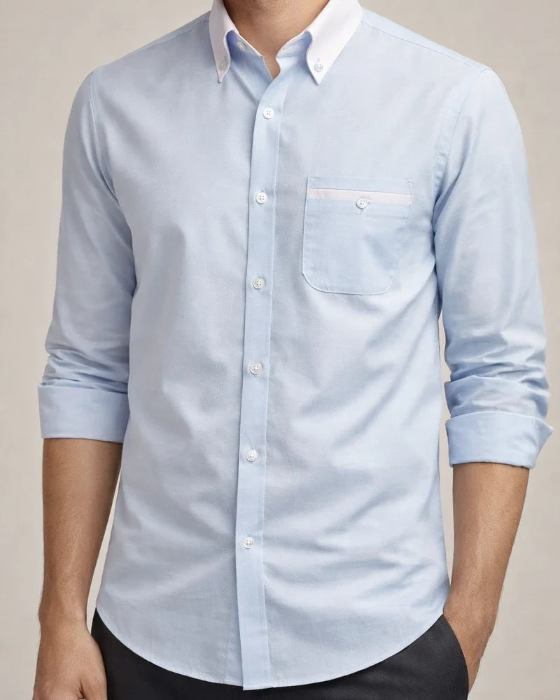 Men's Business Long-sleeved Shirt Korean Version of The Plaid Casual Slim Non-iron Thin Section Men's Solid Color Shirt | JRSEE:31e06dd9-ab48-4327-b5b3-18e3ac02ce23