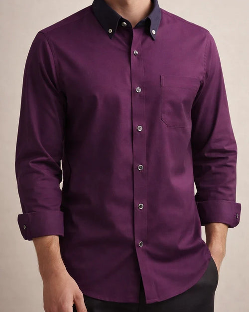 Men's Business Shirts Long-sleeved Men's Solid Color Shirts Formal Business Shirts | JRSEE:1c974a8f-9075-496f-a912-de822e1085df