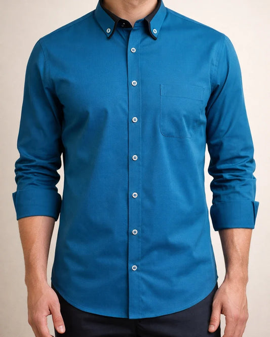 Men's Business Shirts Long-sleeved Men's Solid Color Shirts Formal Business Shirts | JRSEE:a7be3005-9614-4b64-b8f7-5aff971aa414