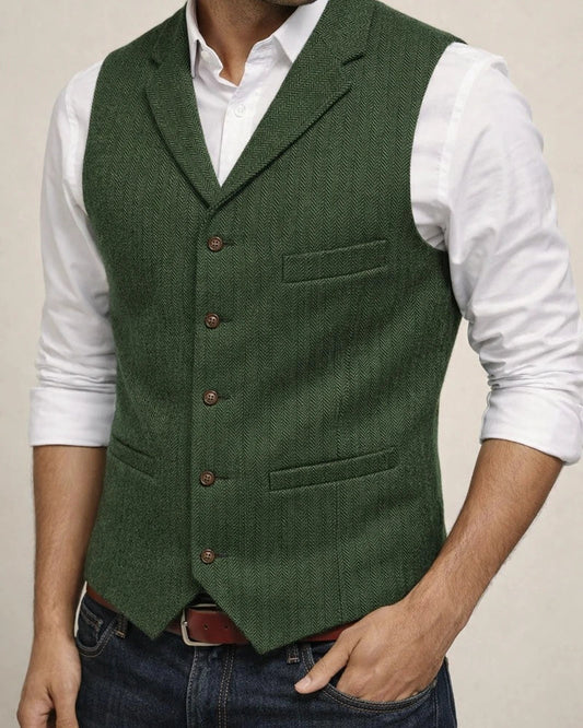 Men's Business Suit Vest Fashion British Retro Herringbone Undershirt Casual Workwear Slim Vest | JRSEE:37a57412-1dd9-44a8-a2a4-da4922b20102
