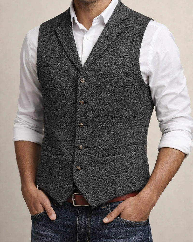 Men's Business Suit Vest Fashion British Retro Herringbone Undershirt Casual Workwear Slim Vest | JRSEE:b4c513c9-ed49-49f0-b269-739dd64522c2