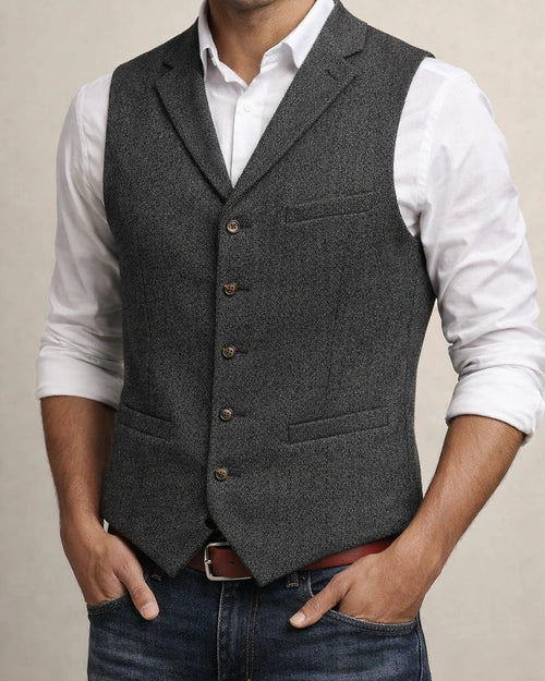 Men's Business Suit Vest Fashion British Retro Herringbone Undershirt Casual Workwear Slim Vest | JRSEE:b4c513c9-ed49-49f0-b269-739dd64522c2