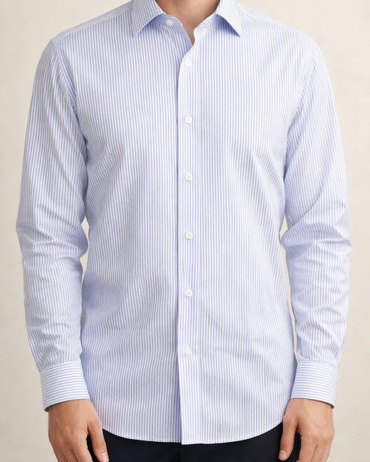 Men's Button Up Shirt Dress Shirt Collared Shirt Non Iron Shirt A B C Long Sleeve Striped Collar Spring & Fall Wedding Work Clothing Apparel Button-Down | JRSEE:f36e2f85-6e74-425b-a128-a6537bfed217