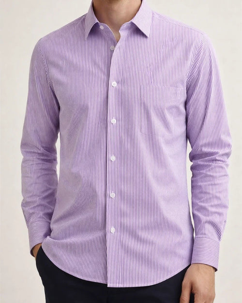 Men's Button Up Shirt Dress Shirt Collared Shirt Non Iron Shirt A B C Long Sleeve Striped Collar Spring & Fall Wedding Work Clothing Apparel Button-Down | JRSEE:dfaebe6c-913c-4321-a069-3e7bfebd09f7