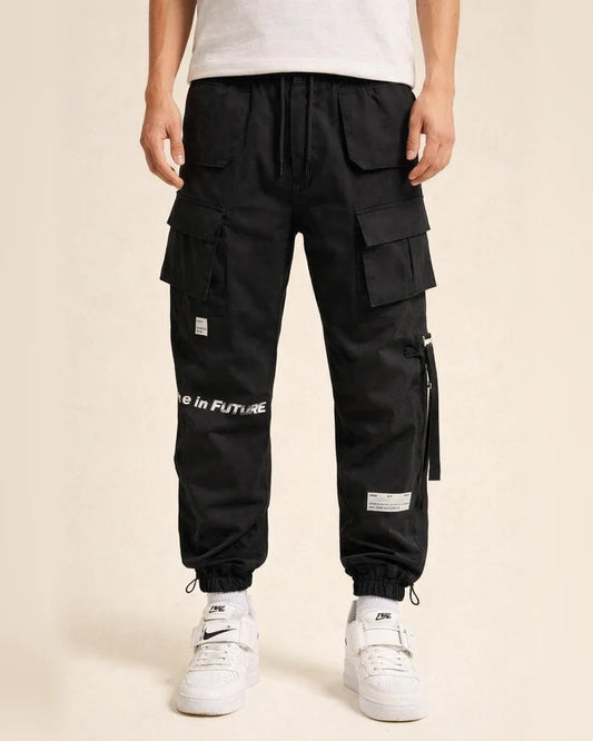 Men's Cargo Pants Cargo Trousers Joggers Trousers Techwear Drawstring Elastic Waist Flap Pocket Plain Breathable Soft Casual Daily Fashion Streetwear Black Blue | JRSEE:fb39d6e5-54d9-4f3a-8f98-e2b869a89e32