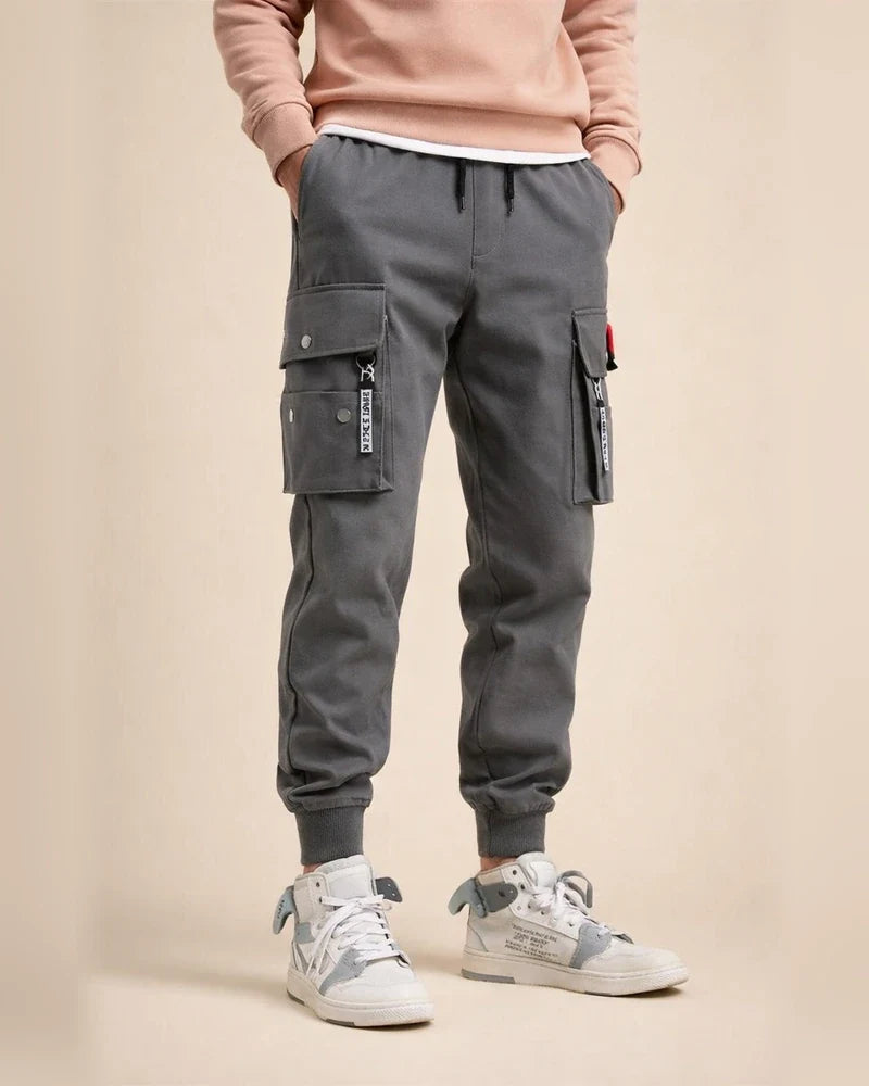 Men's Cargo Pants Cargo Trousers Trousers Cropped Pants Elastic Waist Multi Pocket Plain Outdoor Sports Full Length Casual Daily Cotton Classic Style Black Grey Micro-elastic | JRSEE:c8203ff7-be7e-47ba-89d7-7e8cdcd73094