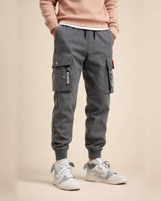 Men's Cargo Pants Cargo Trousers Trousers Cropped Pants Elastic Waist Multi Pocket Plain Outdoor Sports Full Length Casual Daily Cotton Classic Style Black Grey Micro-elastic | JRSEE:c8203ff7-be7e-47ba-89d7-7e8cdcd73094