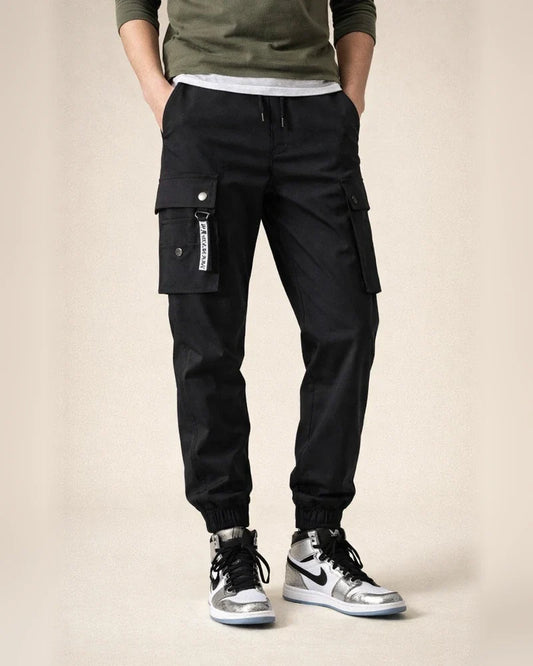 Men's Cargo Pants Cargo Trousers Trousers Cropped Pants Elastic Waist Multi Pocket Plain Outdoor Sports Full Length Casual Daily Cotton Classic Style Black Grey Micro-elastic | JRSEE:efcc5fd6-6962-426e-bef2-ace66f68aa5b