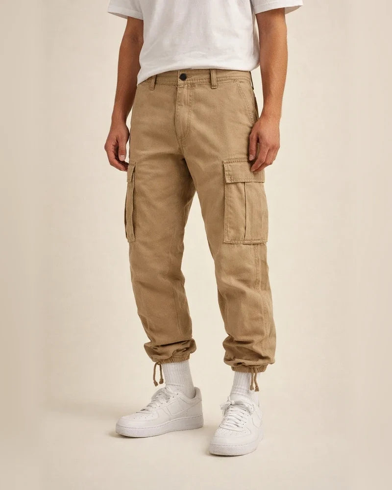 Men's Cargo Pants Cargo Trousers Trousers Drawstring Elastic Waist Multi Pocket Plain Comfort Breathable Casual Daily Fashion Streetwear Black Yellow | JRSEE:bd63aa53-43ae-4555-95f3-68de9775a8fe