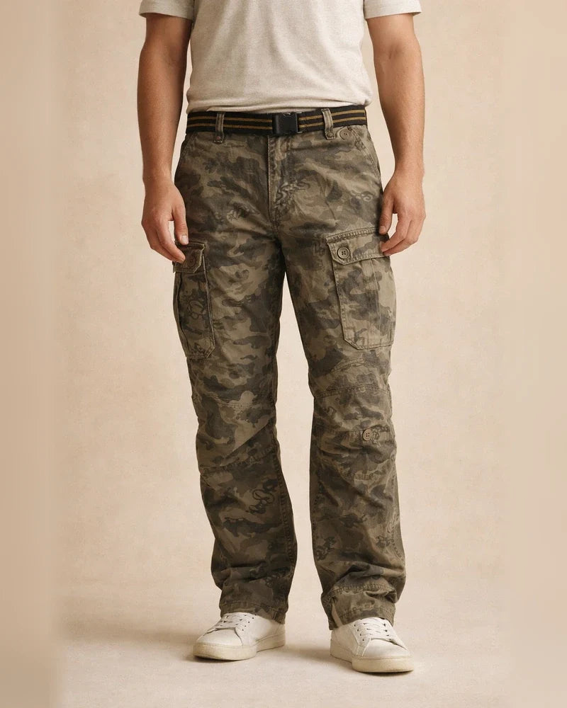 Men's Cargo Pants Trousers Parachute Pants Multi Pocket Plain Full Length Cotton Blend Casual Black Camouflage Micro-elastic | JRSEE:da885f83-40c2-4690-80eb-1d7b4dac8fbd